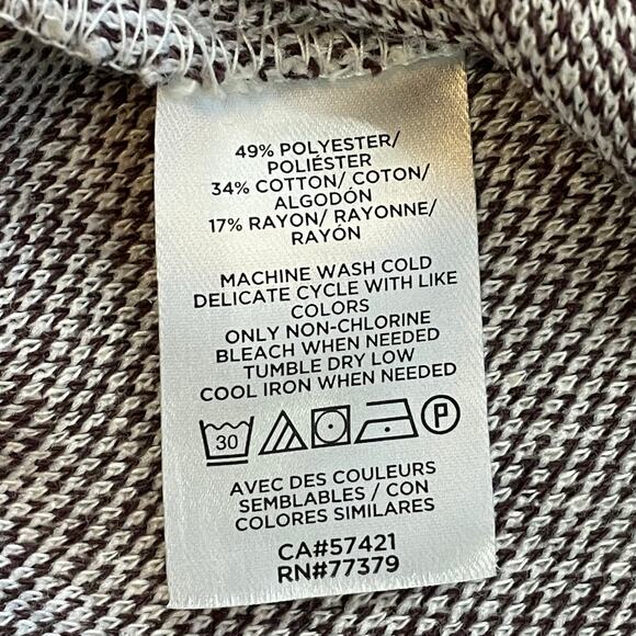 Ann Taylor Houndstooth 2 Piece Set Top & Skirt Tweed Knit Brown S MP Lined FA22 - Picture 13 of 16